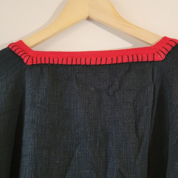 Roja Collection Colorful Heavy Embroidered Poncho Sz 2/XL Boho Western Cowgirl - Picture 7 of 13